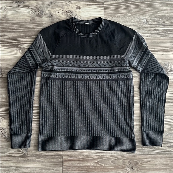 lululemon athletica Tops - Lululemon Rest Less Pullover *Relaxed Black / White / Titanium / Black Like New